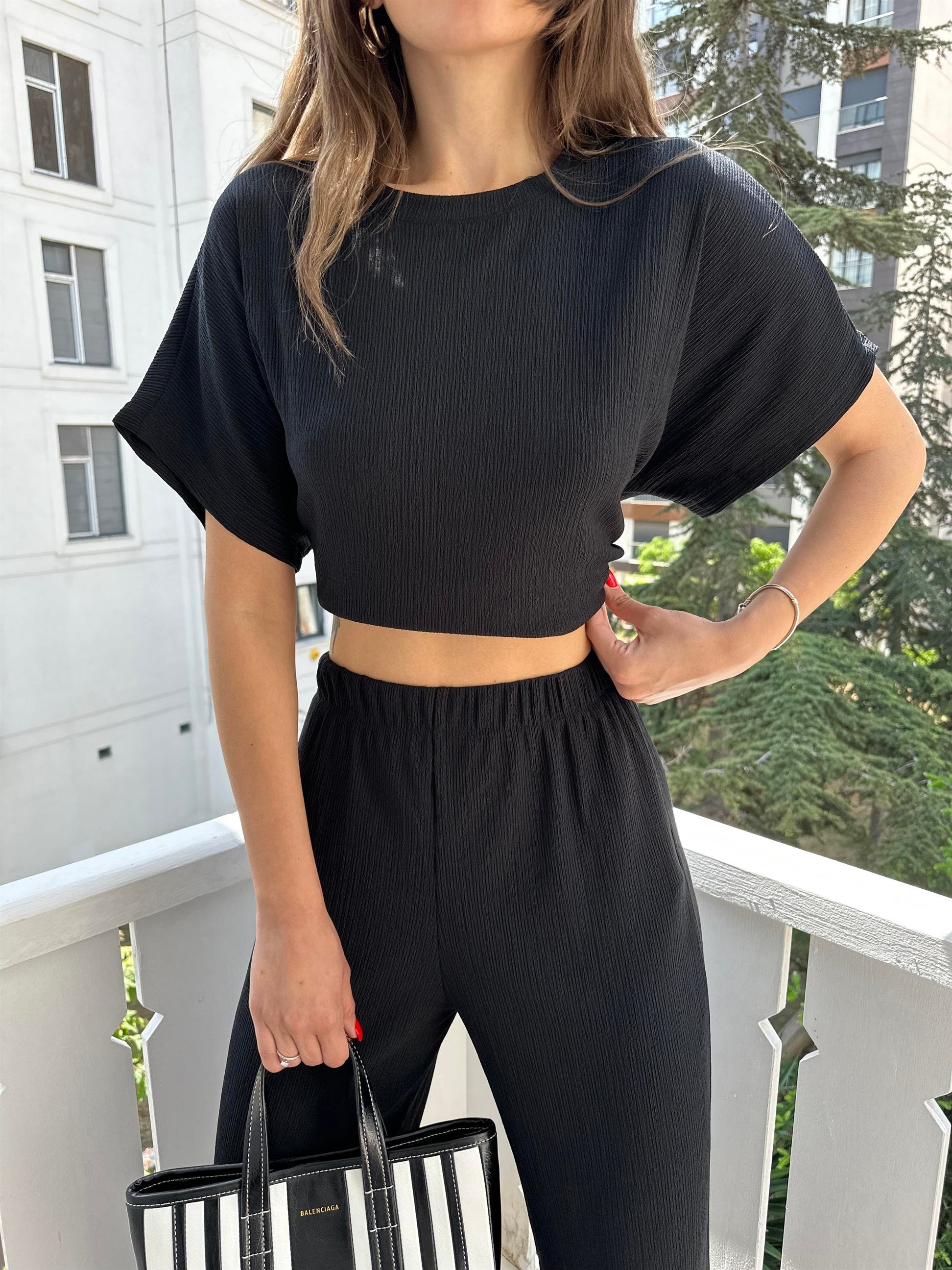 Siyah  Basic Örme Takım