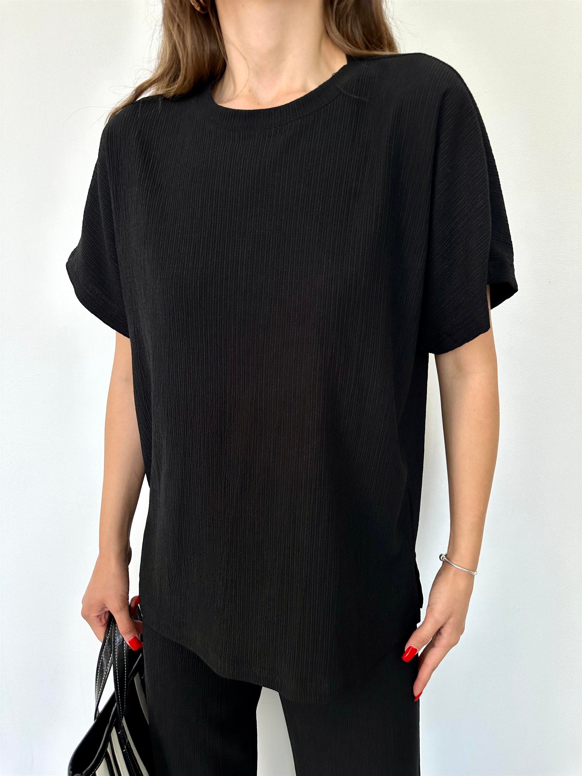 Siyah  Basic Örme Takım