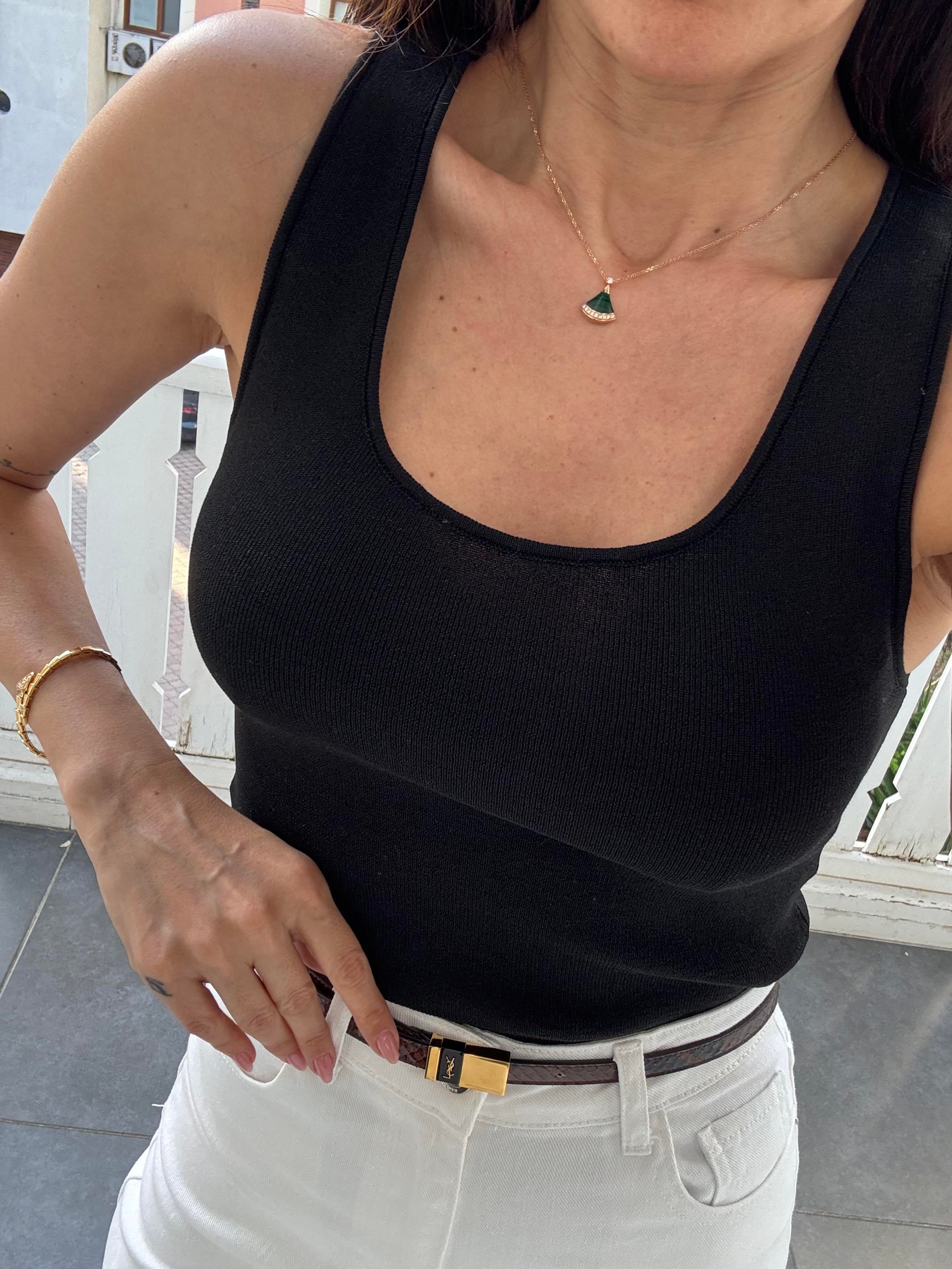 Siyah Basic Triko Bluz