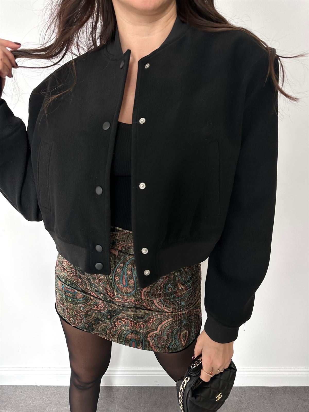 Siyah Bomber Ceket
