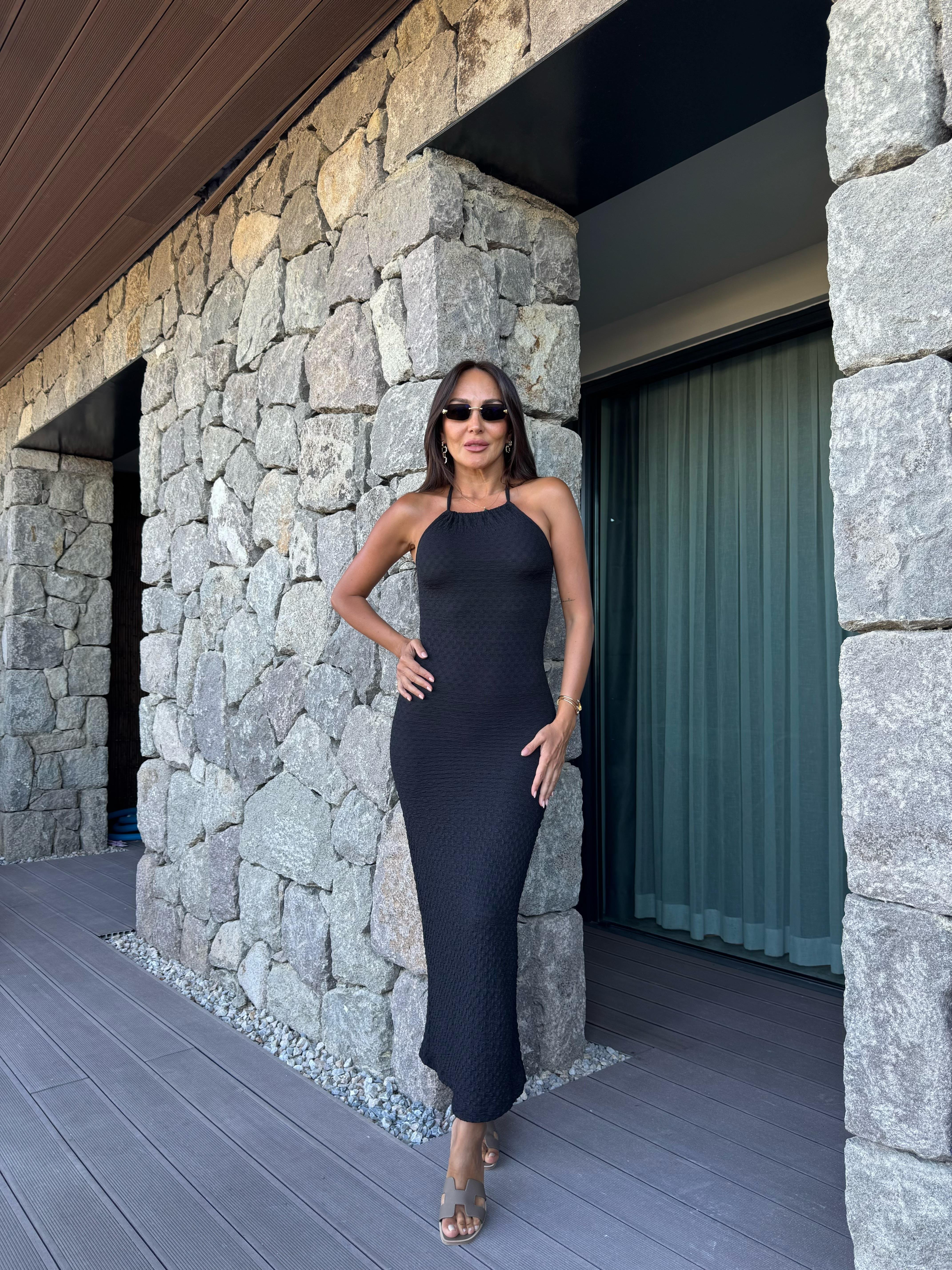 Siyah Bürümcük Elbise