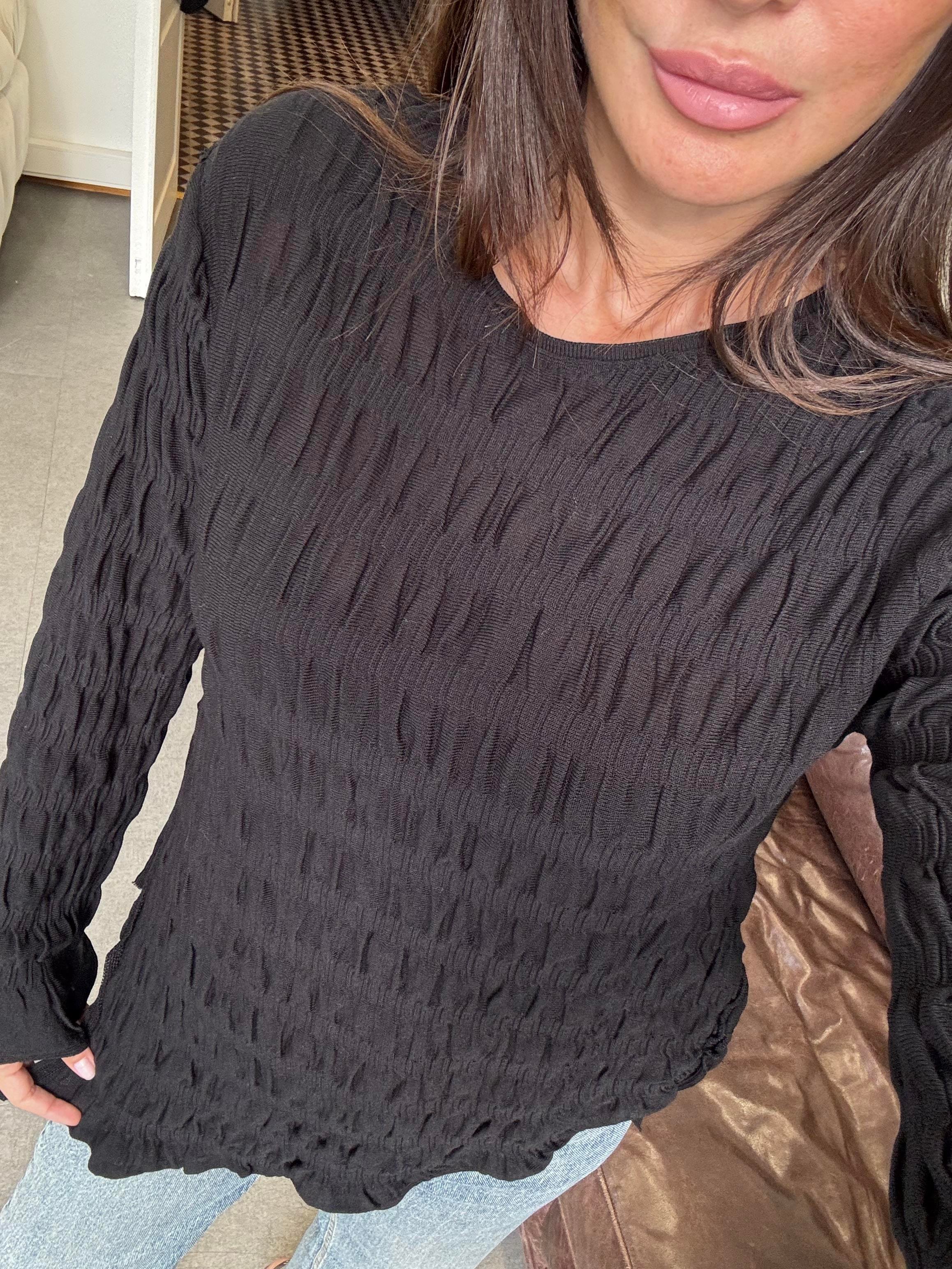 Siyah Bürümcük Tunik Triko