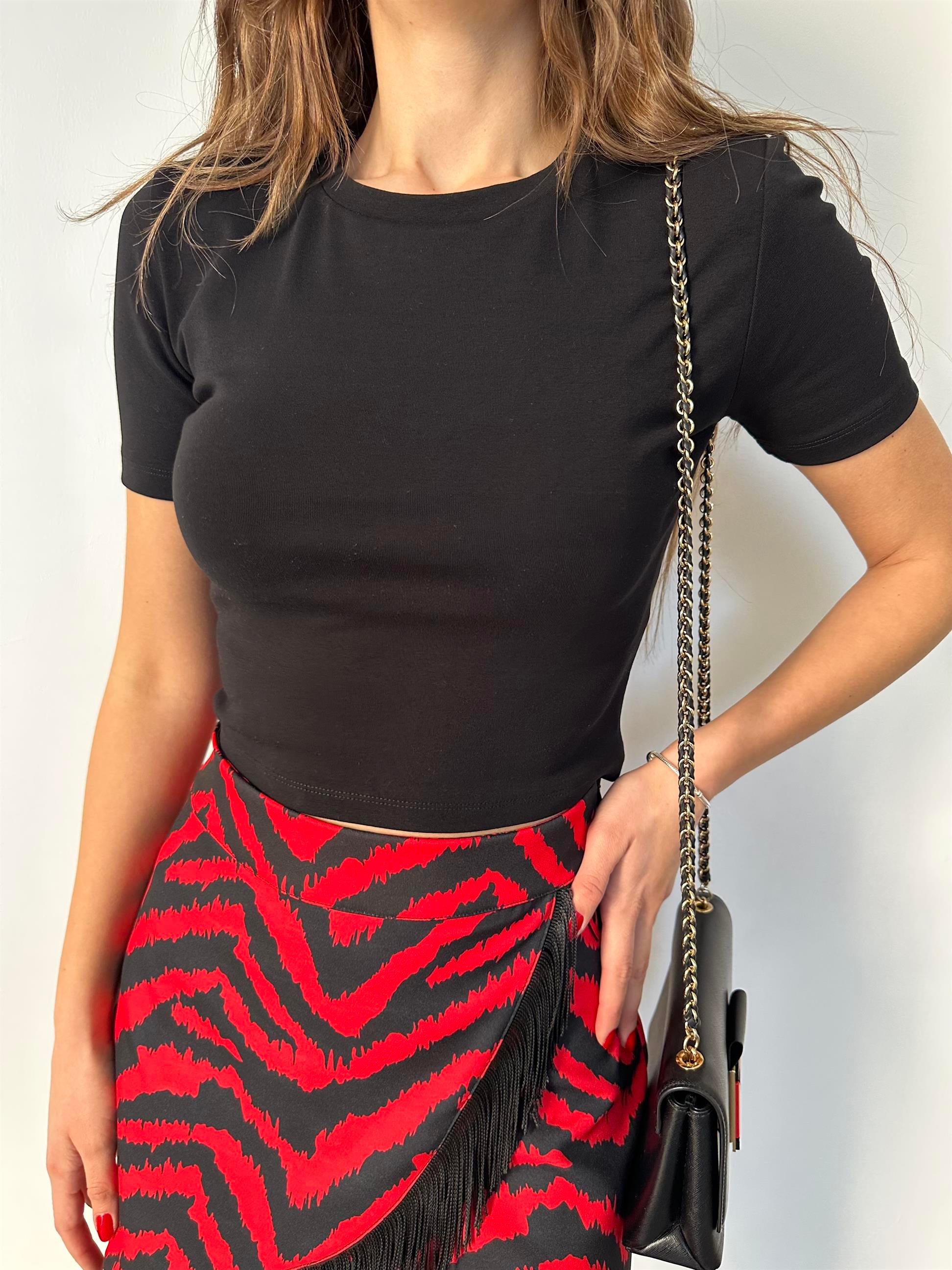 Siyah Crop Tişört