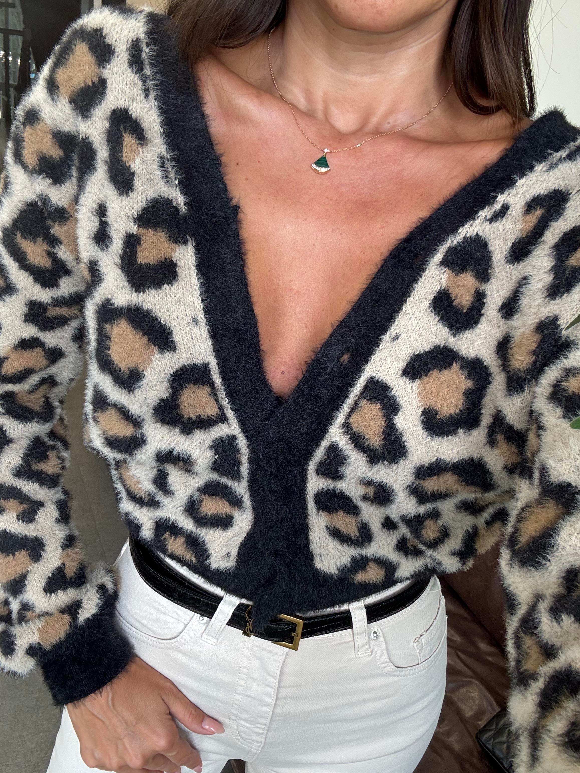 Siyah Leopar Hırka