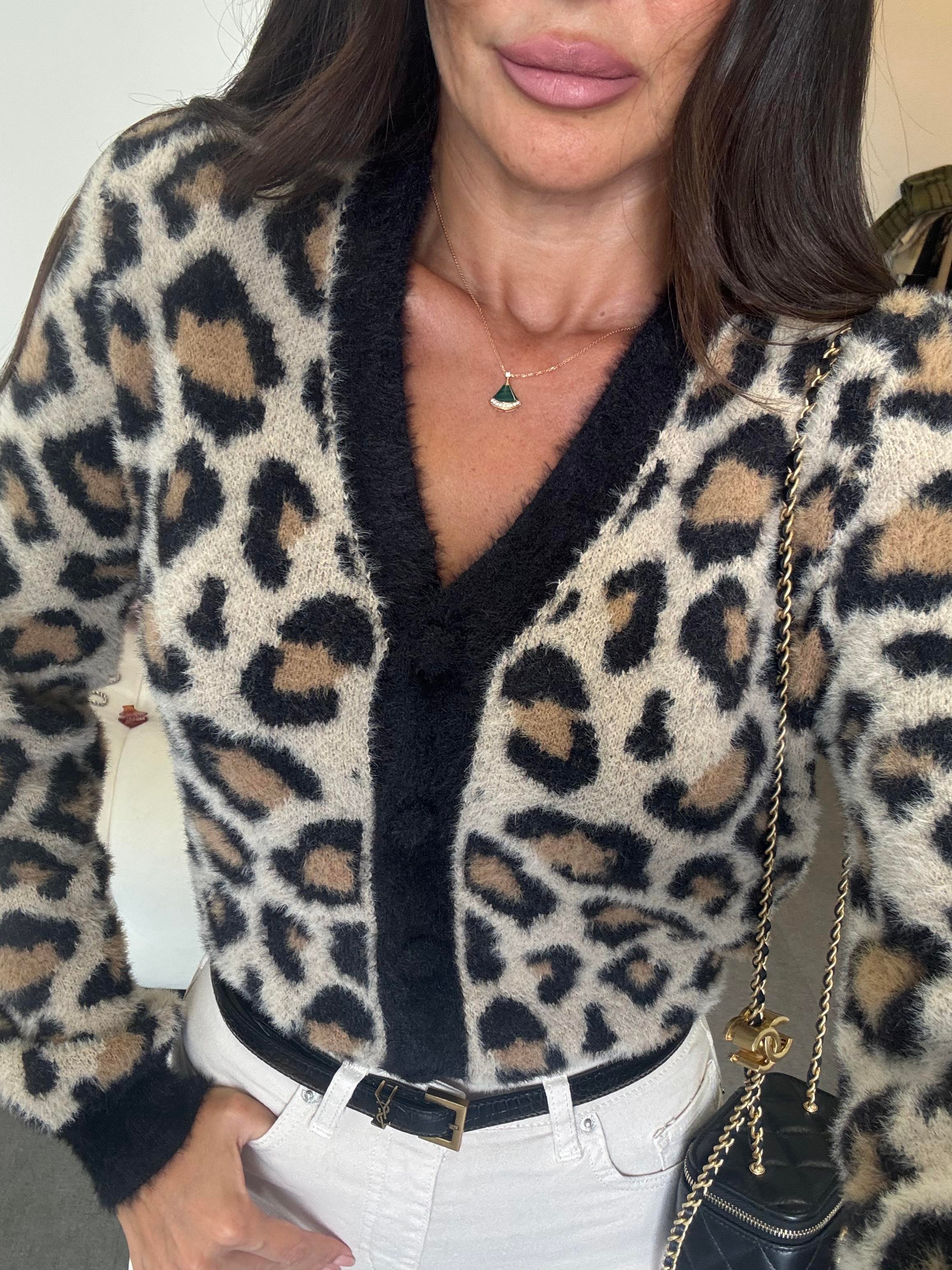 Siyah Leopar Hırka