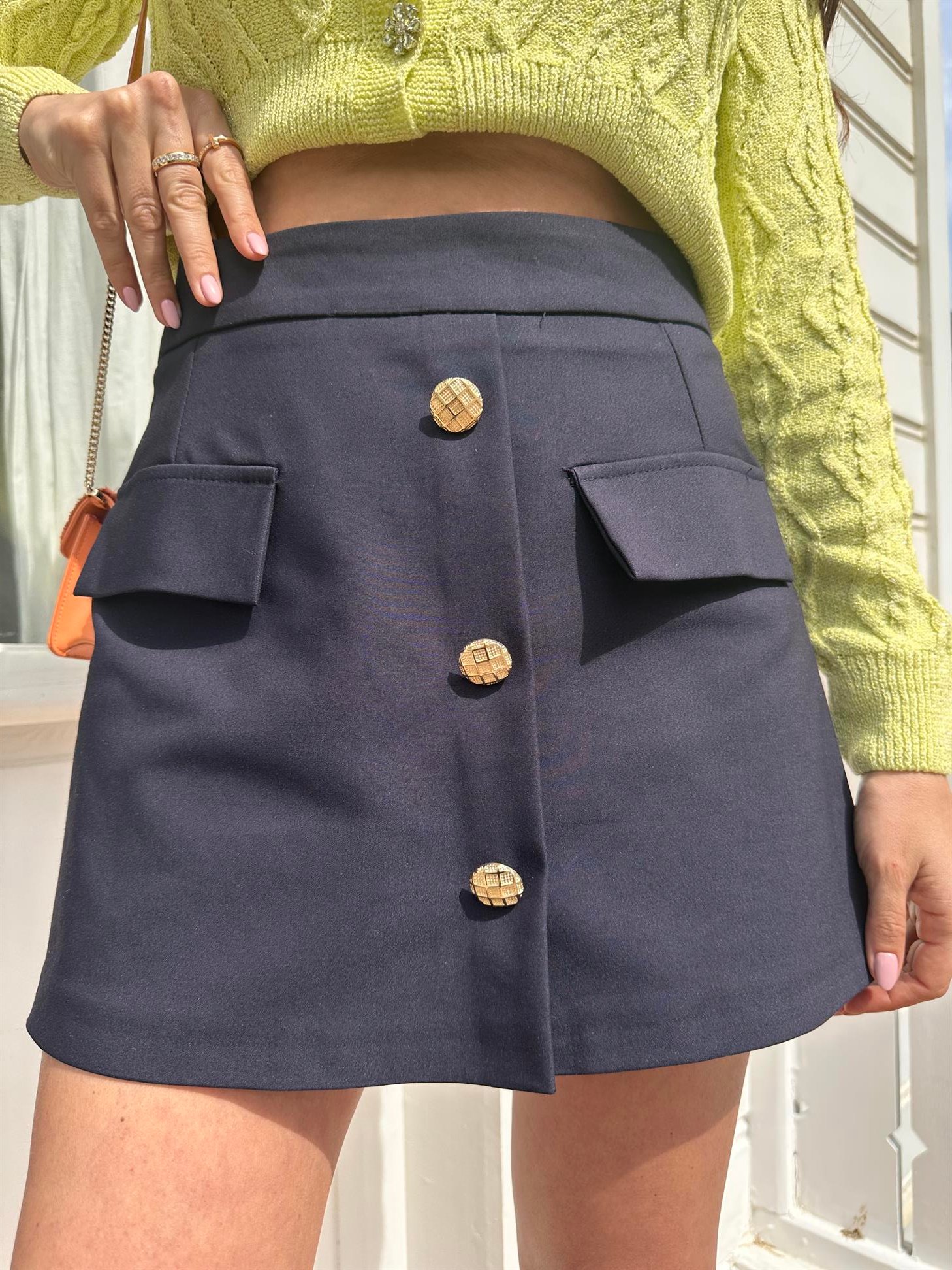 Siyah  Steve Kadın Şort