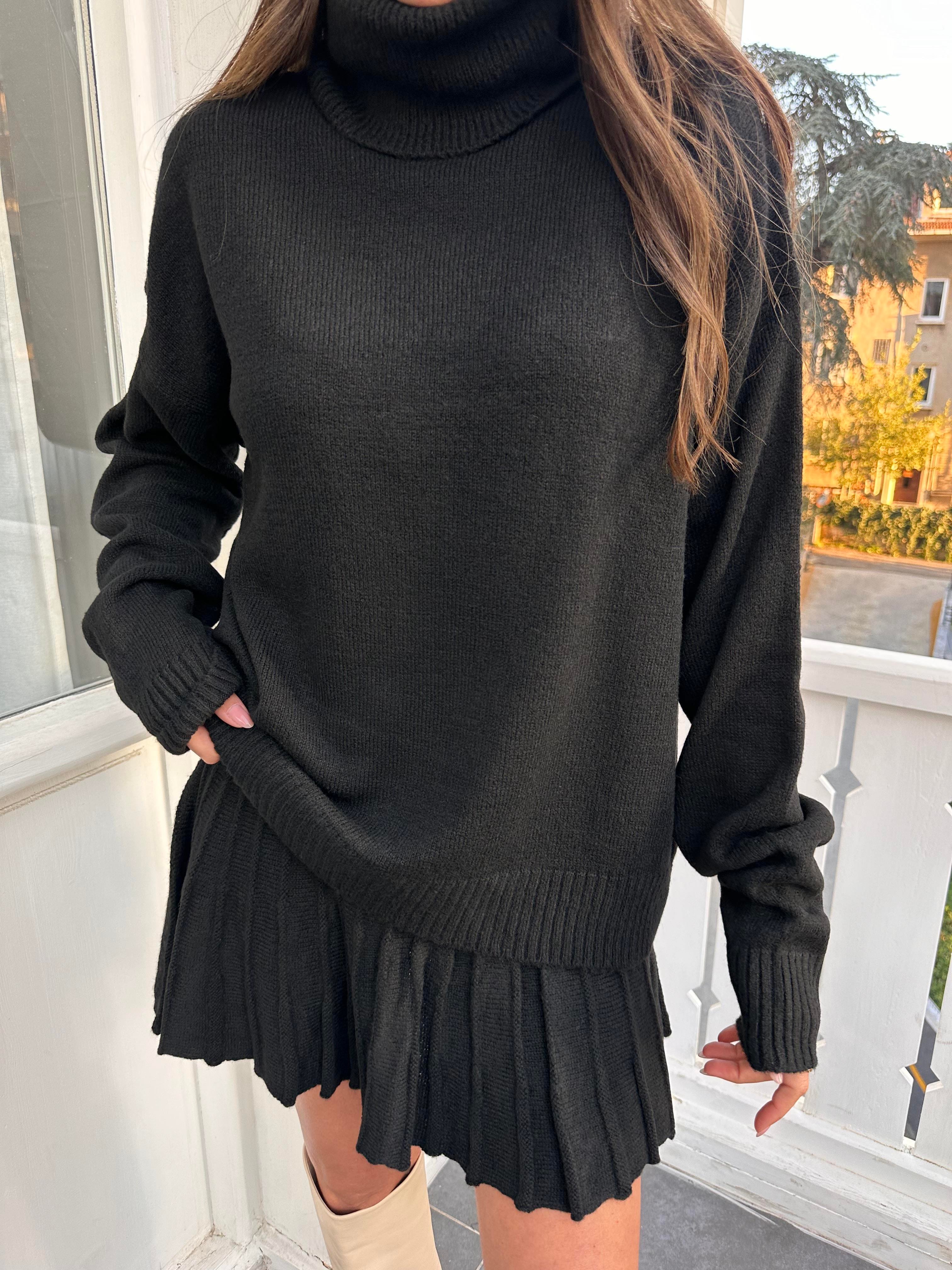 Siyah Triko Etek Takım