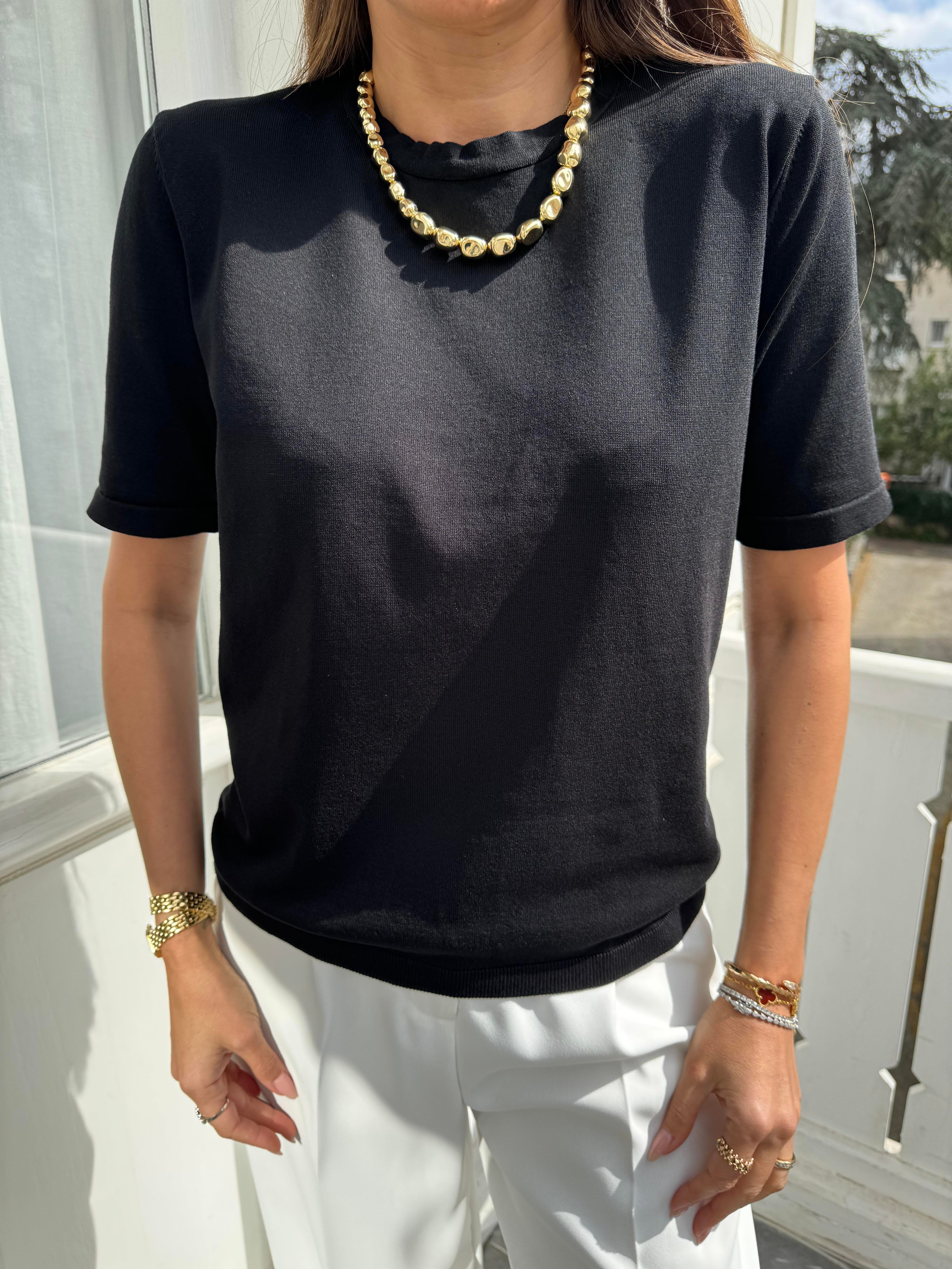 Siyah Vaniza Örgü Triko