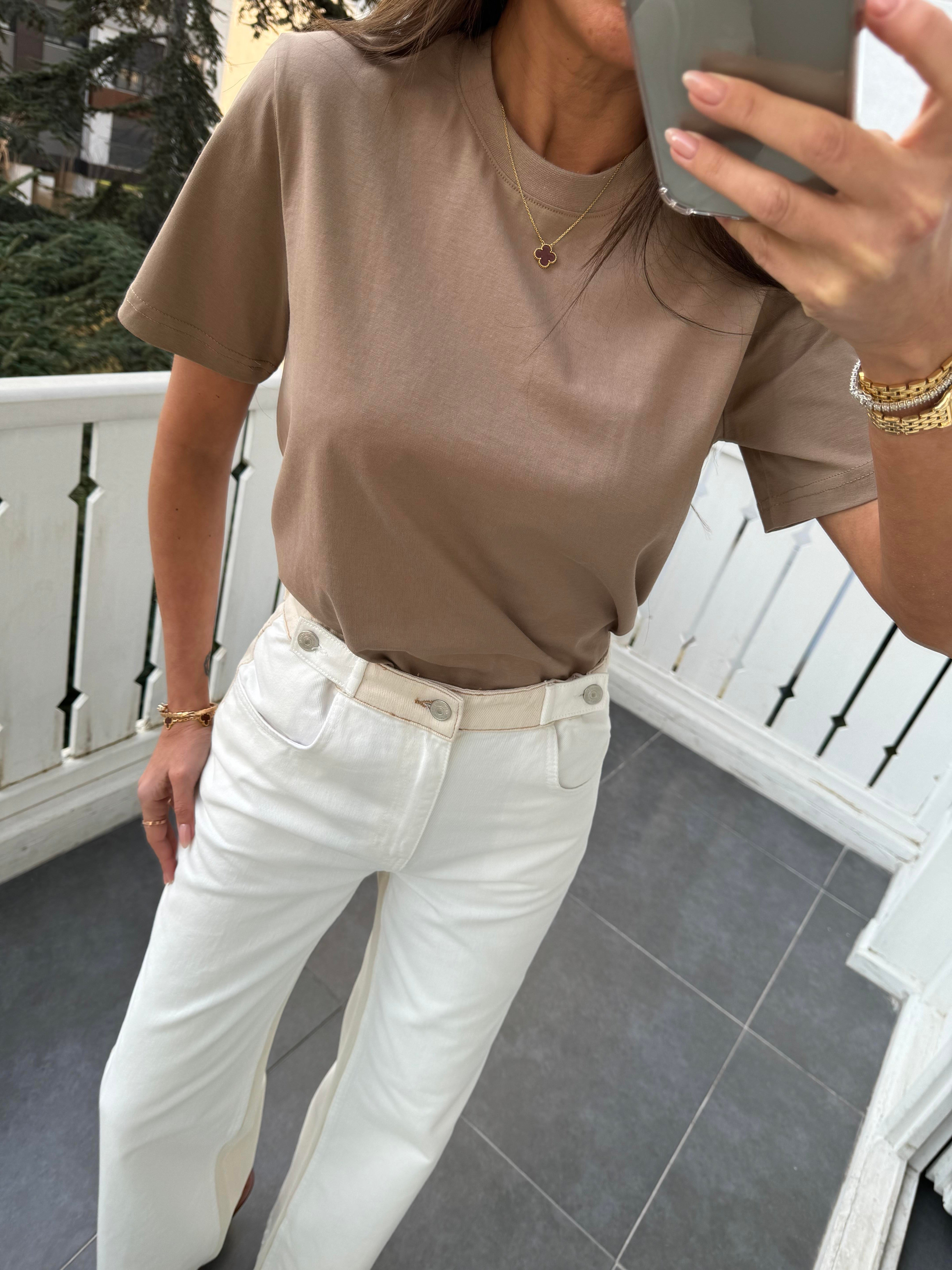 Sütlü Kahve Basic Tshirt