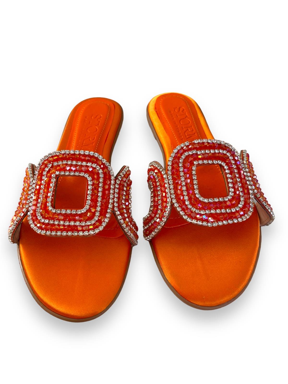 Turuncu  Clara Taşlı Terlik