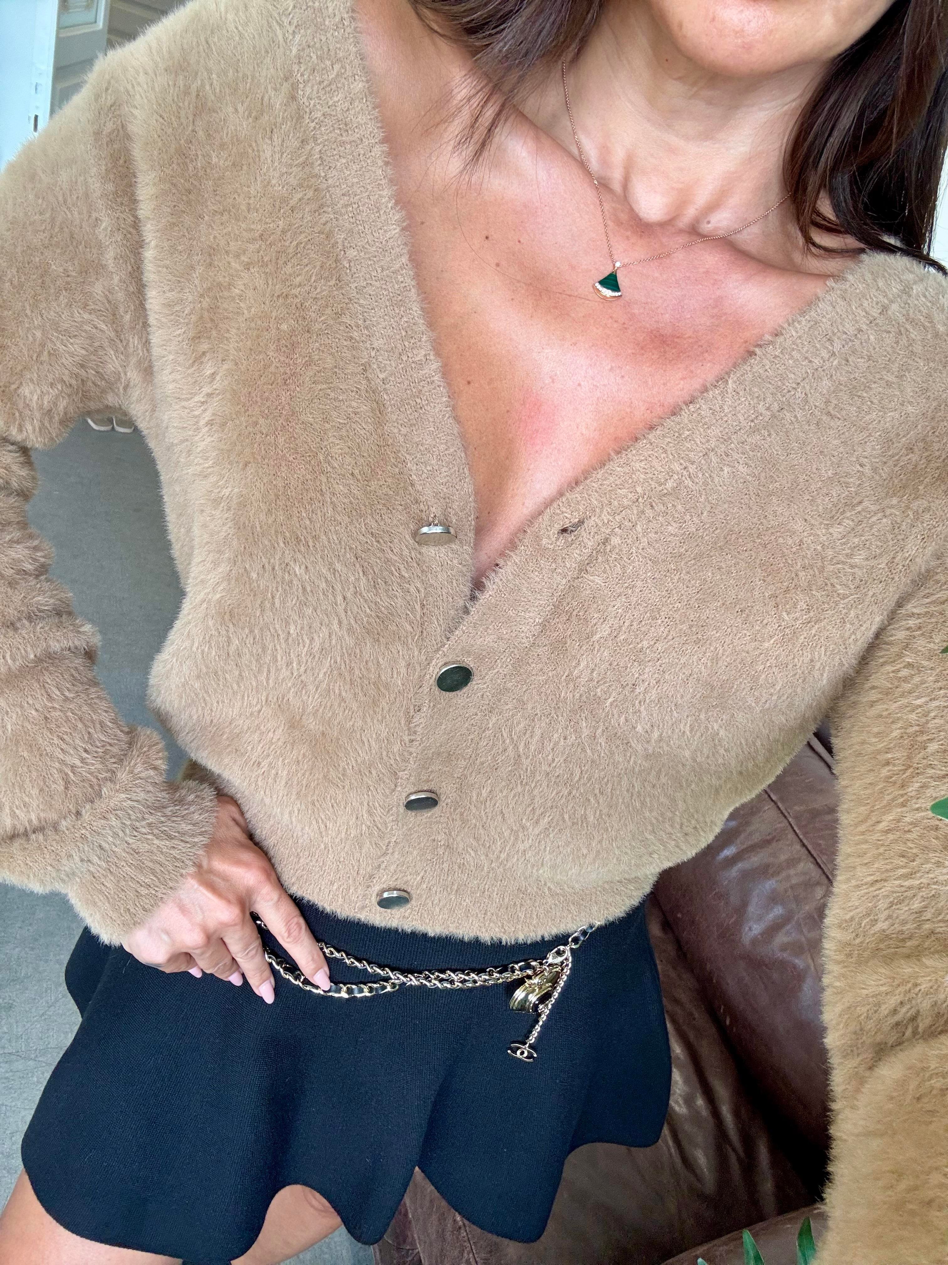 Vizon Düğmeli Sakallı Hırka