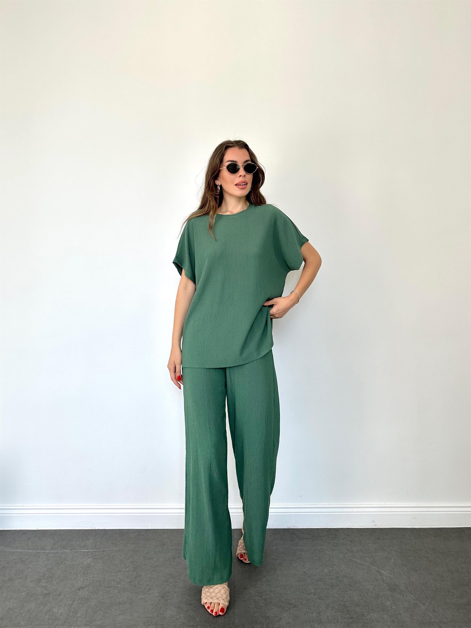 Yeşil  Basic Örme Takım