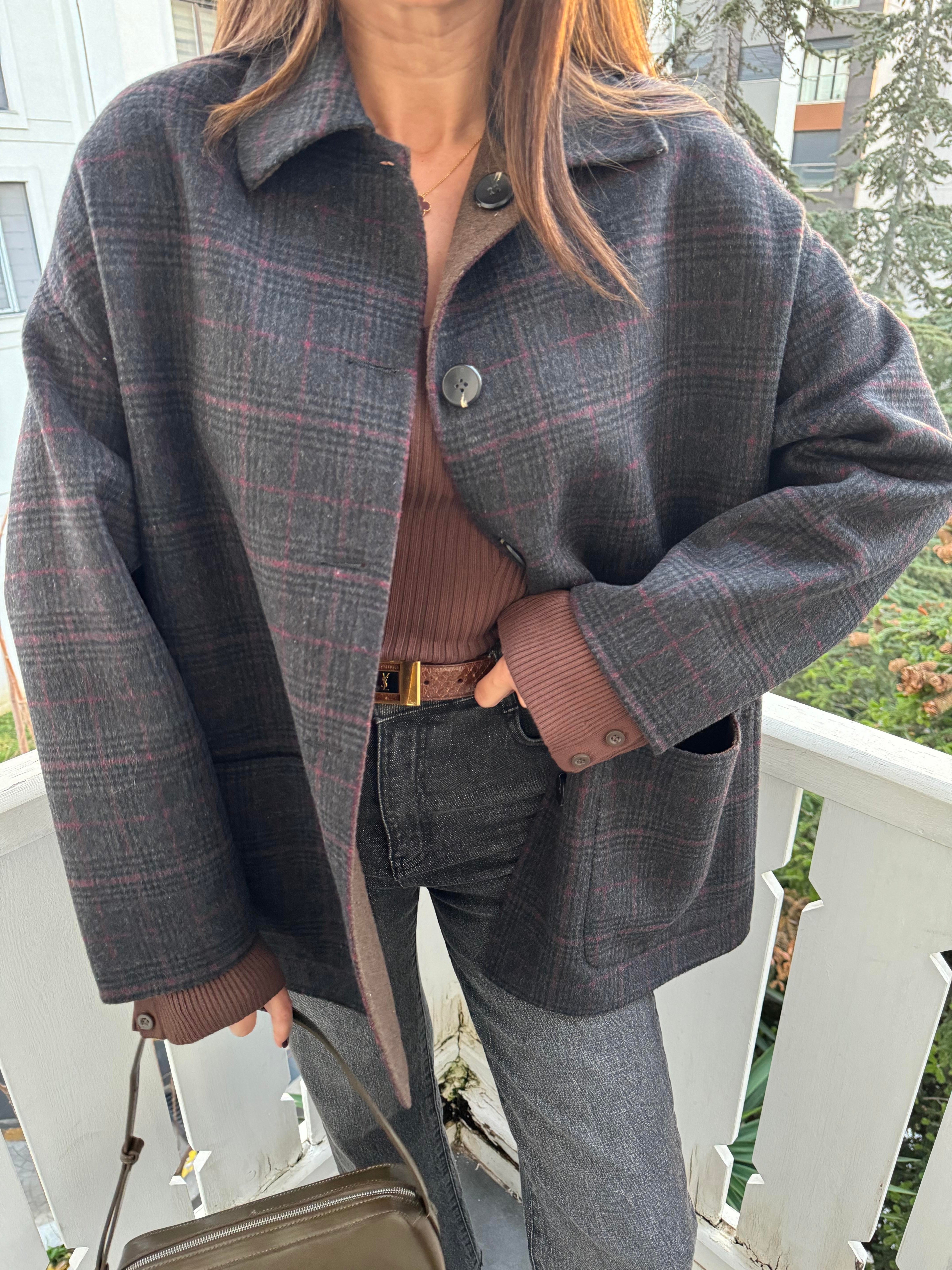 YÜN ÇİFT TARAFLI CEKET