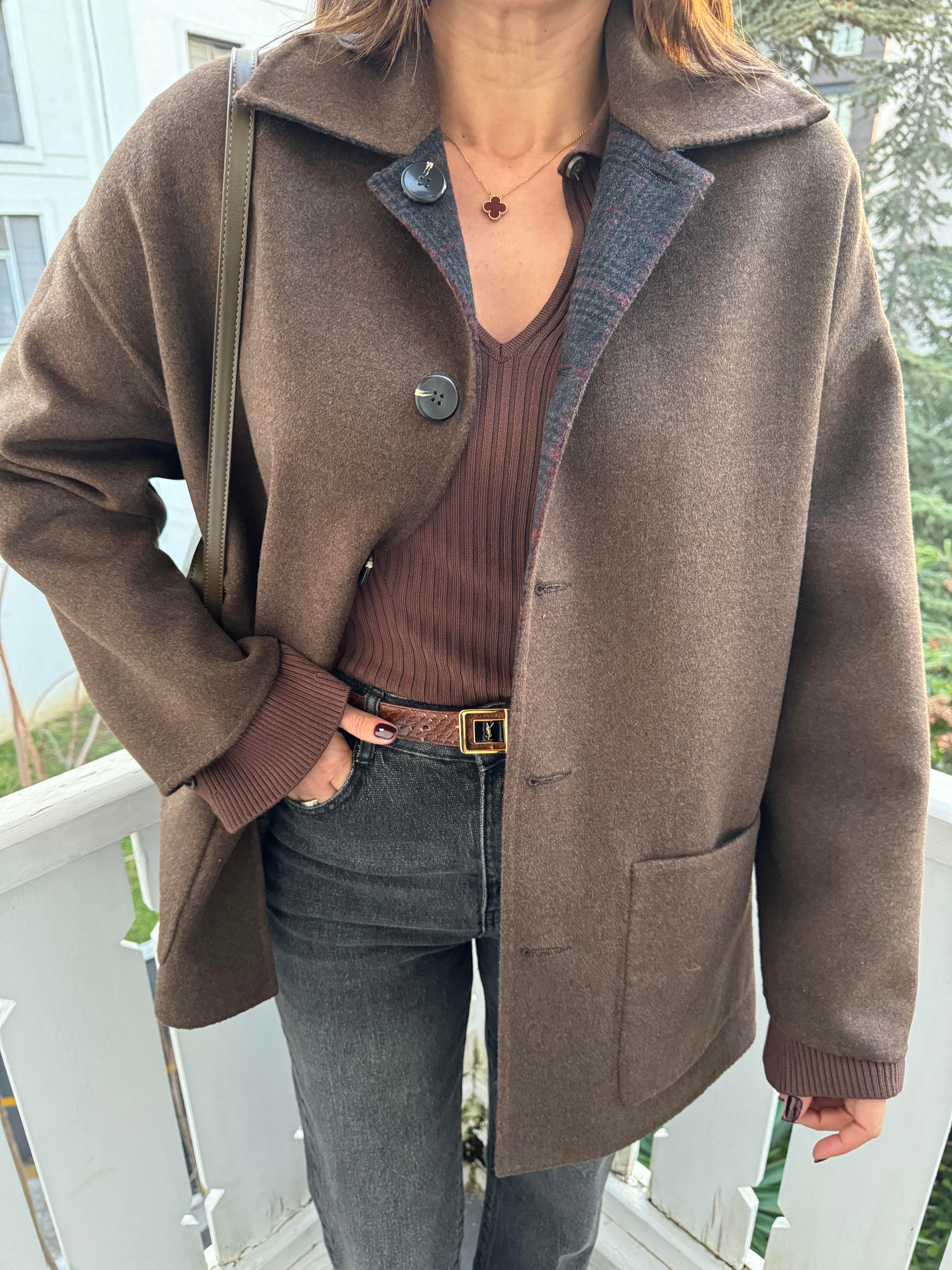 YÜN ÇİFT TARAFLI CEKET