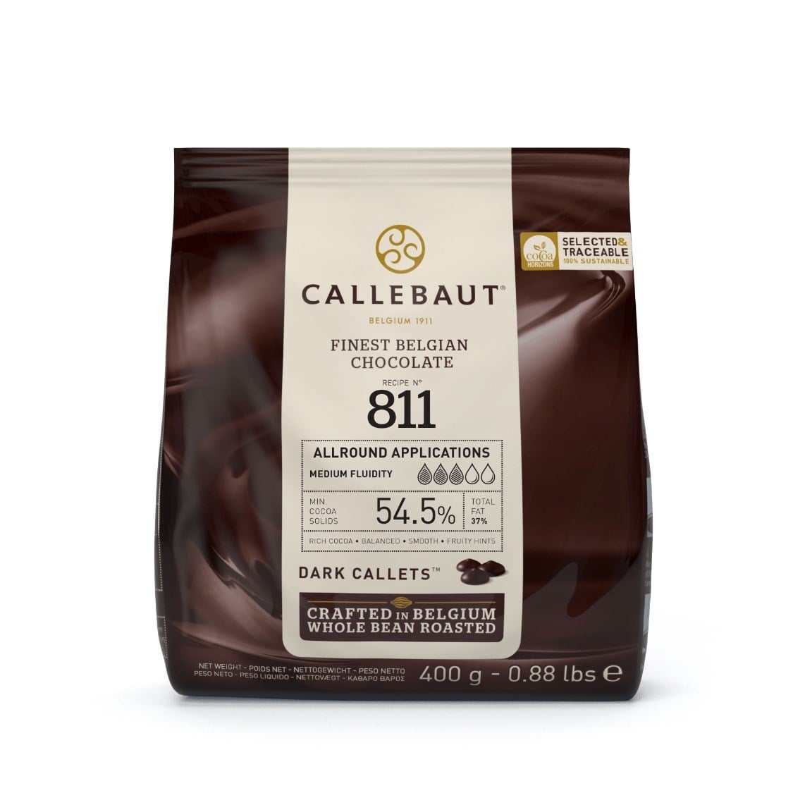 Callebaut 811 Bitter Kuvertür Drop Çikolata 400 Gr
