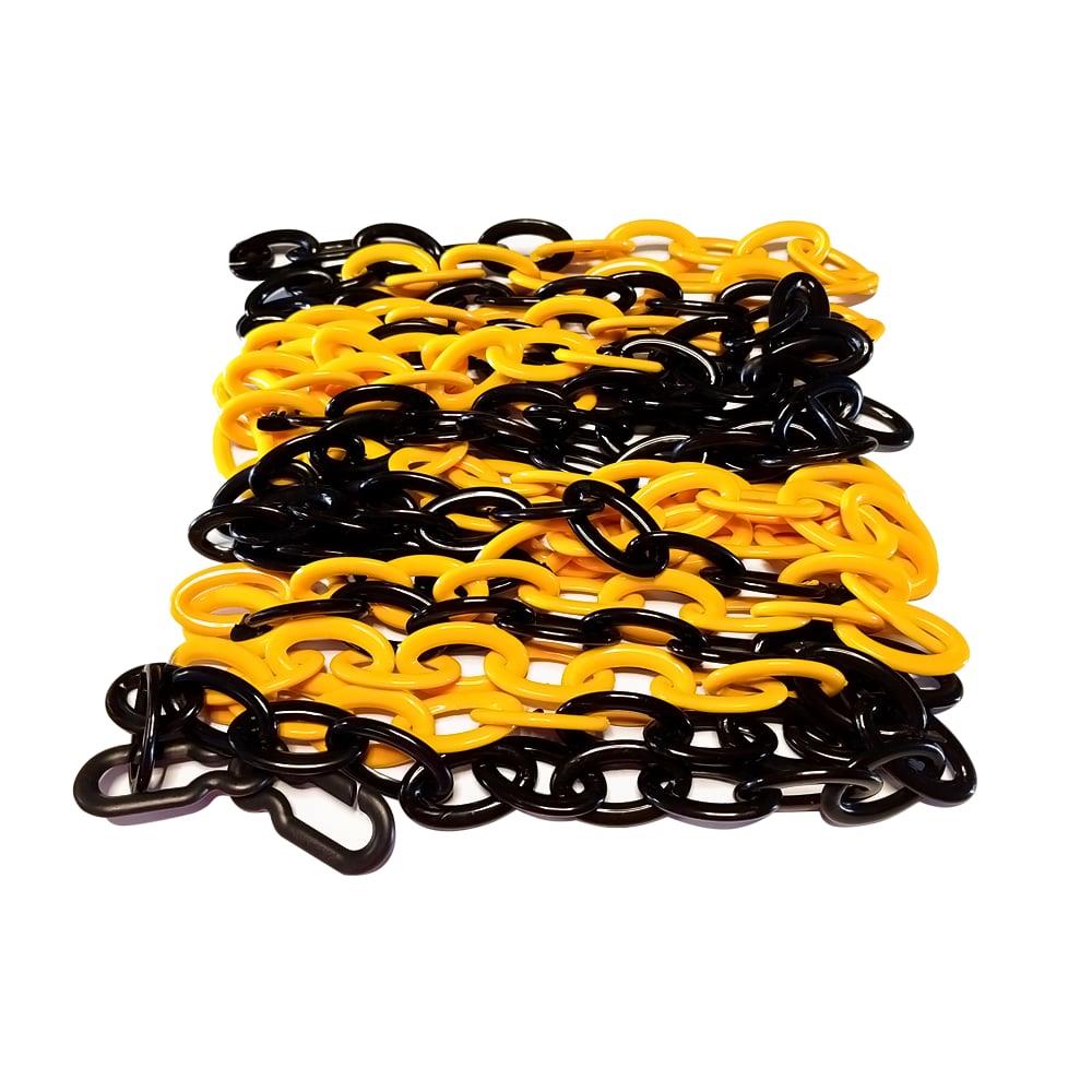 Plastik Zincir 8mm Sarı-Siyah 25 m