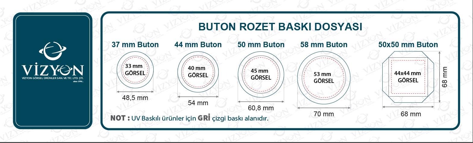 58mm Buton Anahtarlık Açacak SARF - 100 Adet