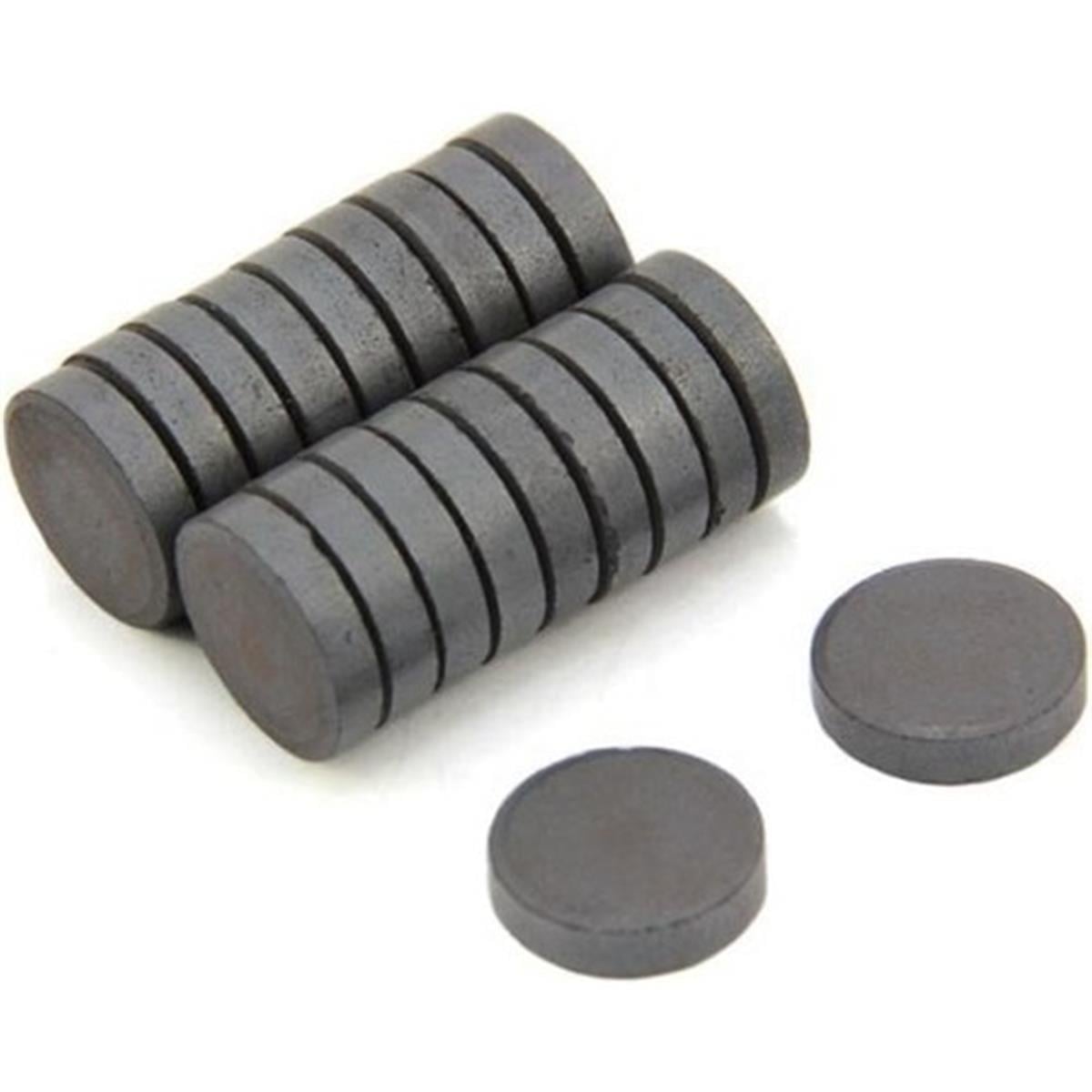 Çap 10 mm Kalınlık 3 mm Yuvarlak Kömür / Ferrit Mıknatıs Oxit Magnet - 2.000 Adet