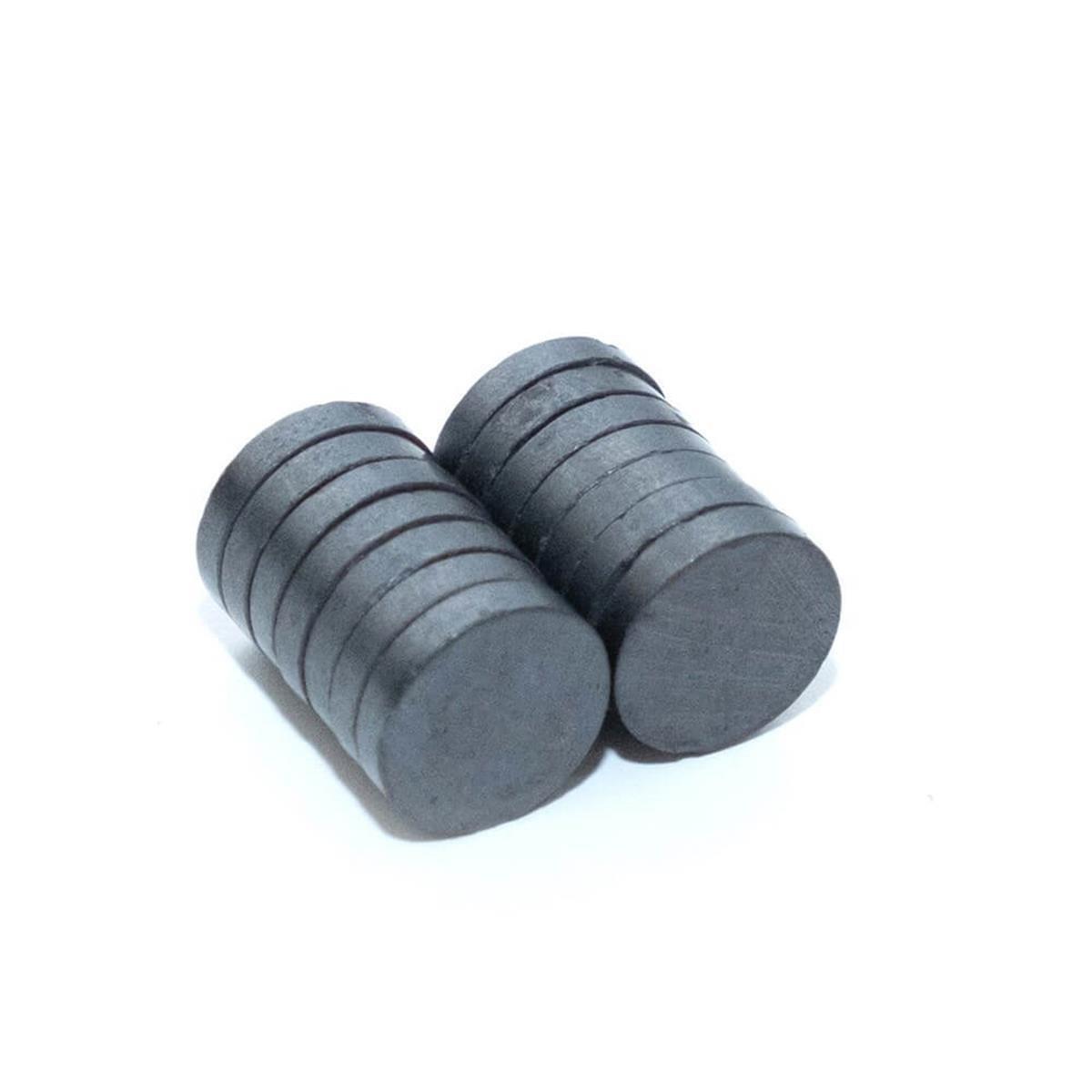 Çap 10 mm Kalınlık 3 mm Yuvarlak Kömür / Ferrit Mıknatıs Oxit Magnet - 2.000 Adet
