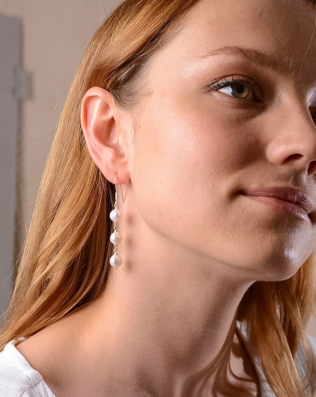 925 Ayar Gümüş İnci Küpe