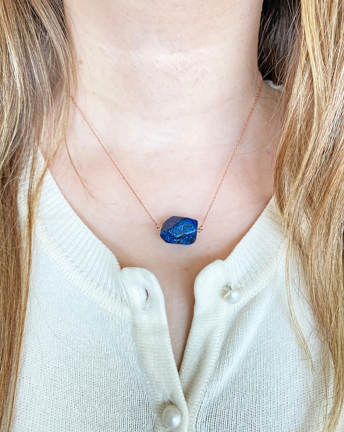 925 Ayar Gümüş Lapis Lazuli Kolye