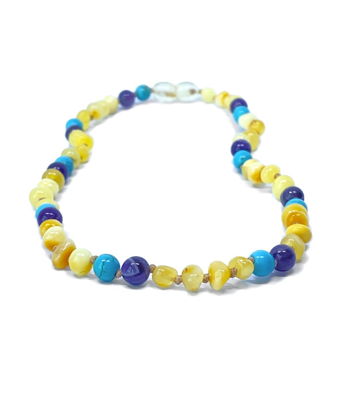 Ametist Turkuaz Taşlı Milky Kehribar Kolye