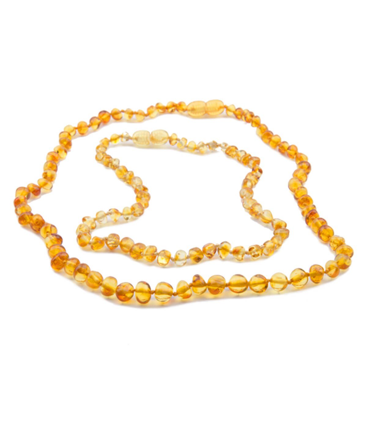 Bal Rengi Kehribar Kolye ve Anne Kolyesi Seti