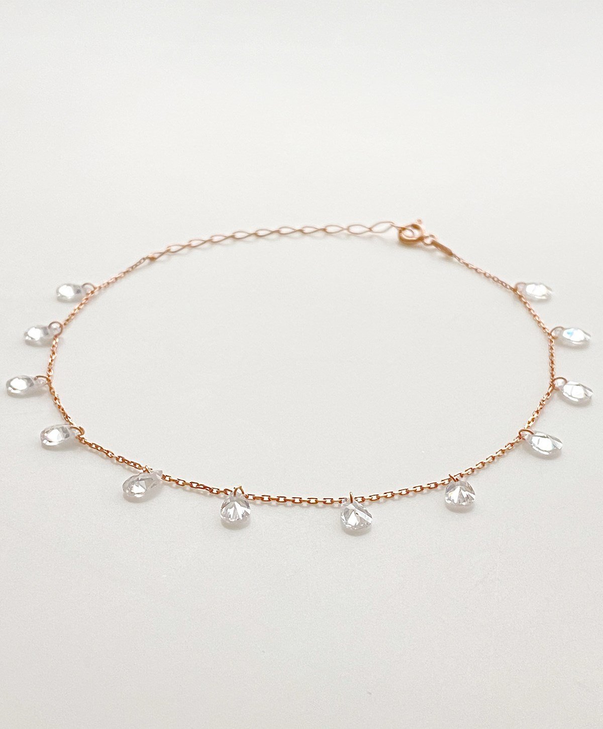 Beyaz Taşlı Gümüş Halhal