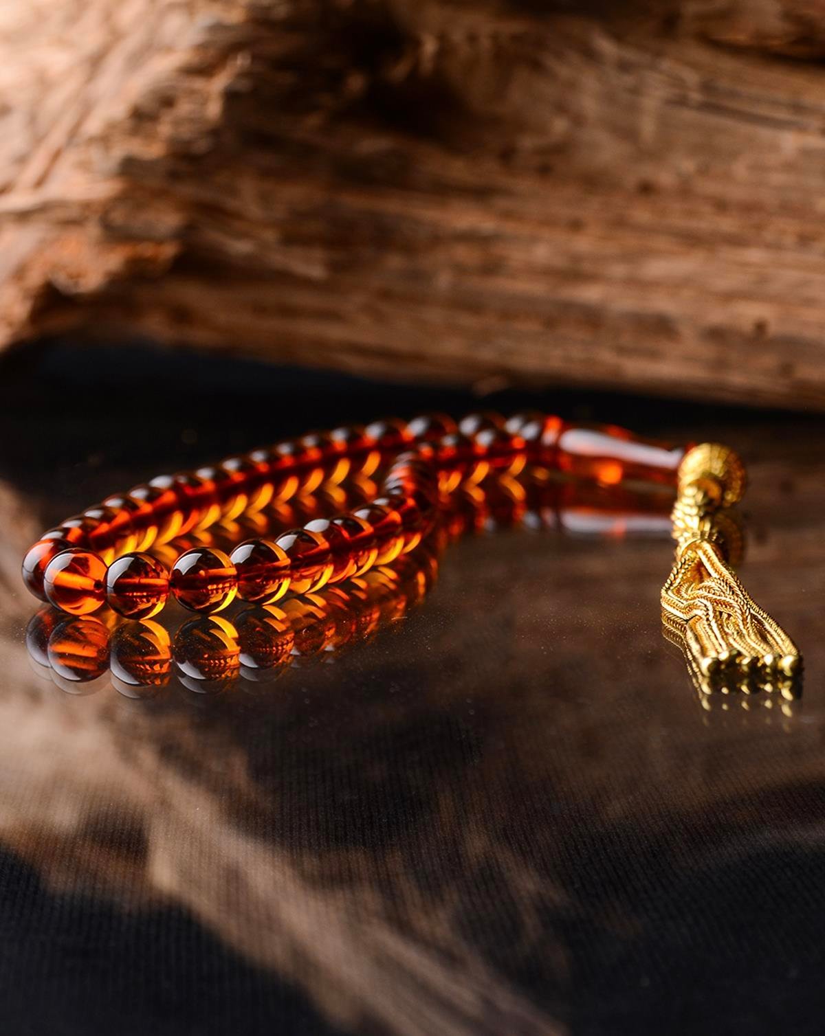 Bilek Damla Kehribar Tesbih