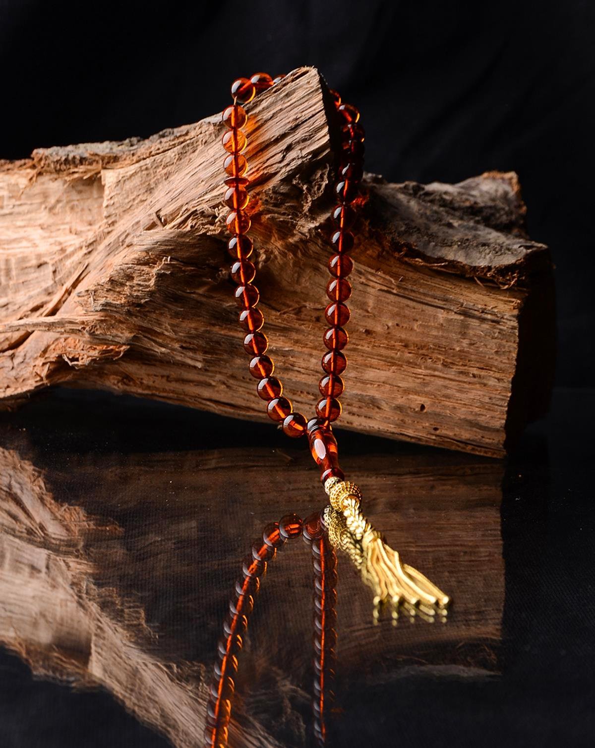 Bilek Damla Kehribar Tesbih