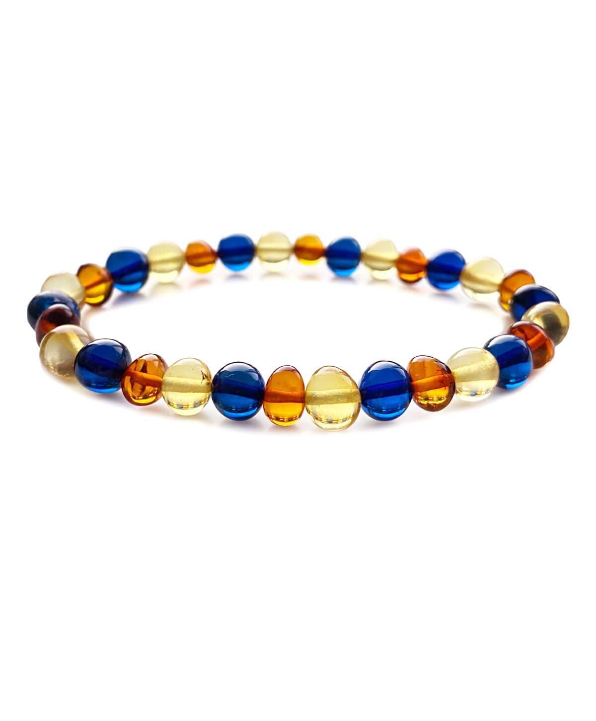 Dominik Mavisi Çok Renkli Anne Kehribar Bileklik