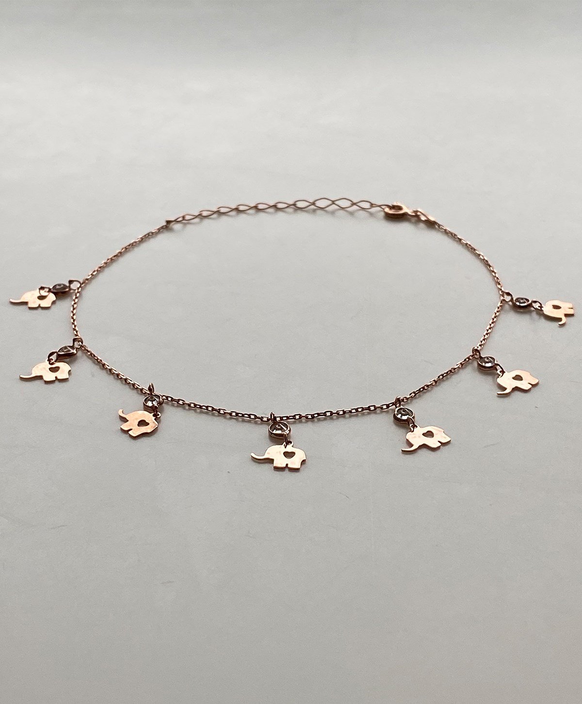 Gurmet Taşlı Fil Gümüş Halhal