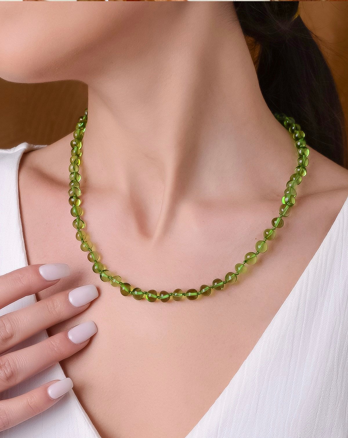 Karayip Yeşili Kehribar Kolye