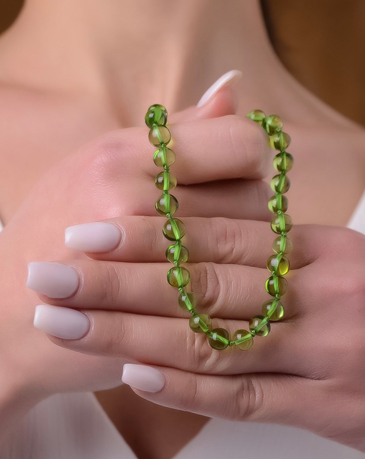 Karayip Yeşili Kehribar Kolye