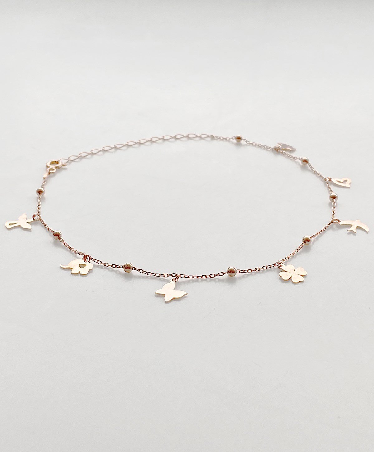 Karışık Top Detaylı Gümüş Halhal