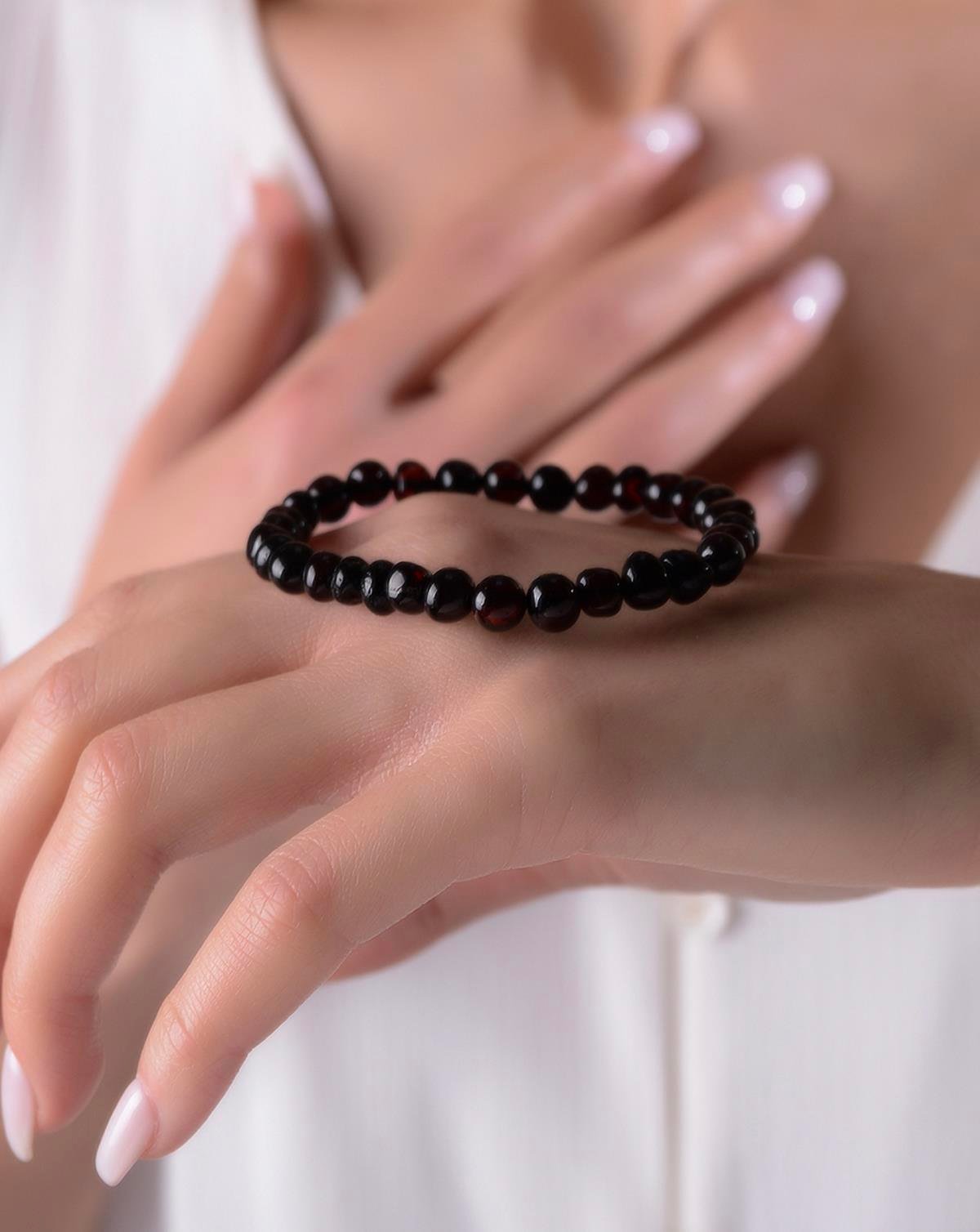 Kehribar Vişne Anne Bileklik