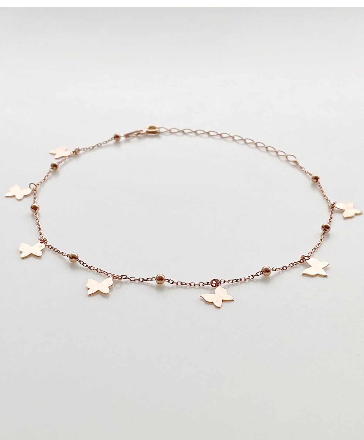 Kelebek Top Detaylı Gümüş Halhal