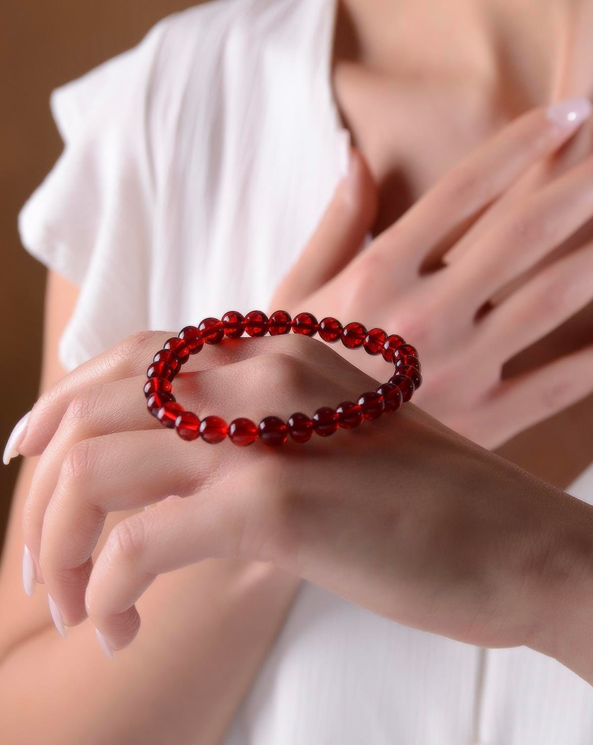 Kırmızı Kehribar Bileklik