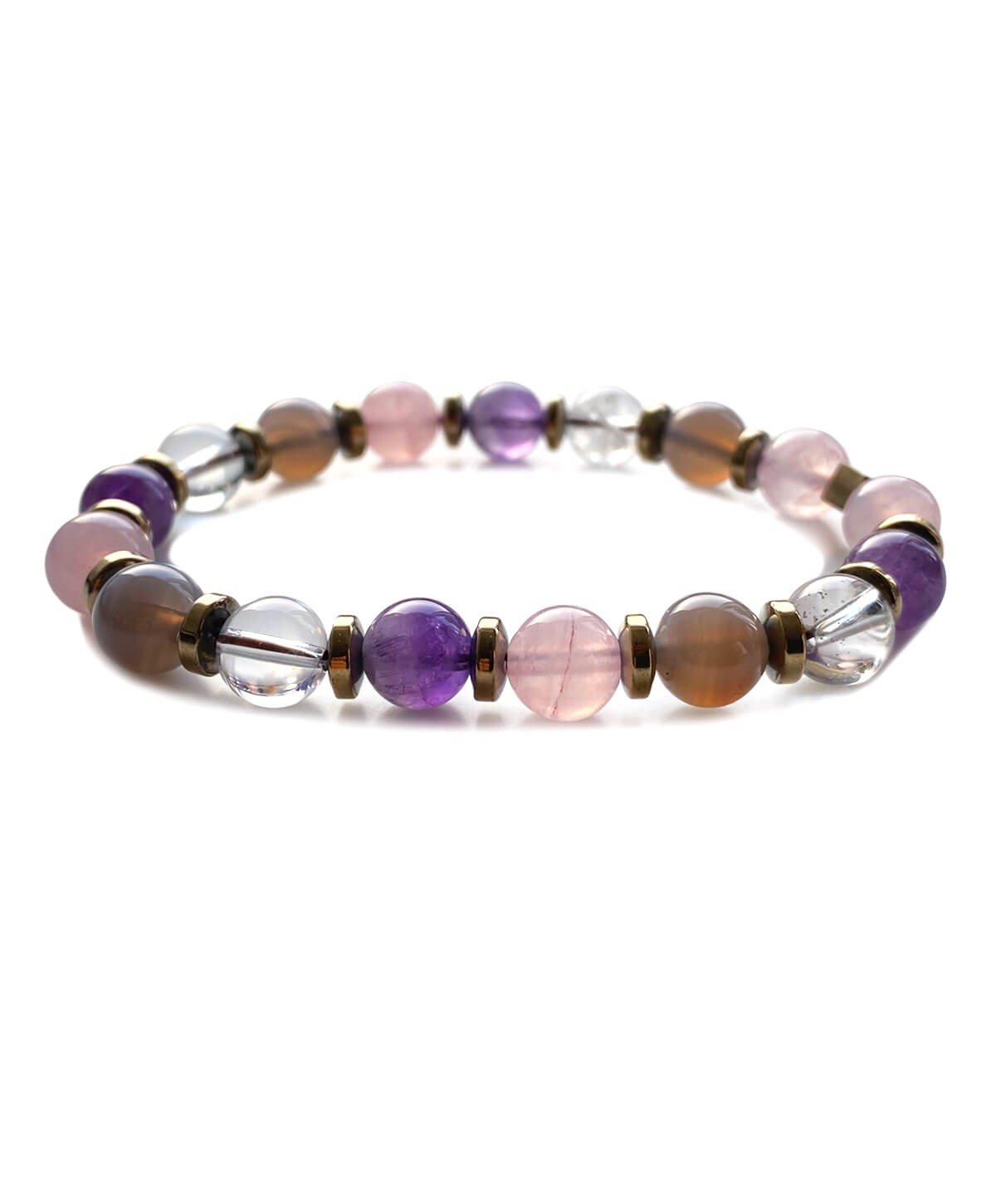 Kristal Quartz Ametist Labradorit Hematit Taşlı Doğal Taş Bileklik