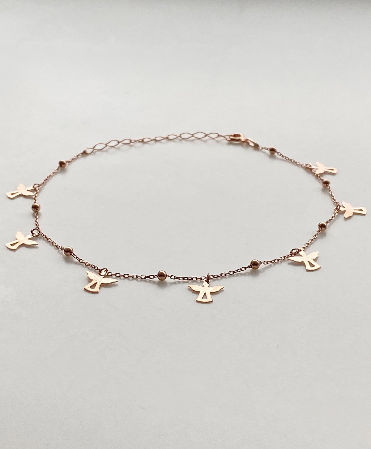 Melek Top Detaylı Gümüş Halhal