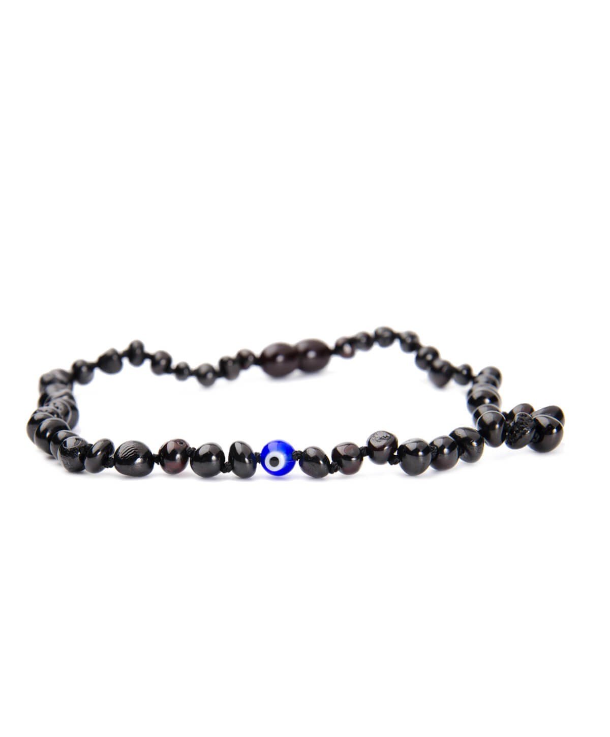 Nazar Boncuklu Vişne Rengi Kehribar Kolye