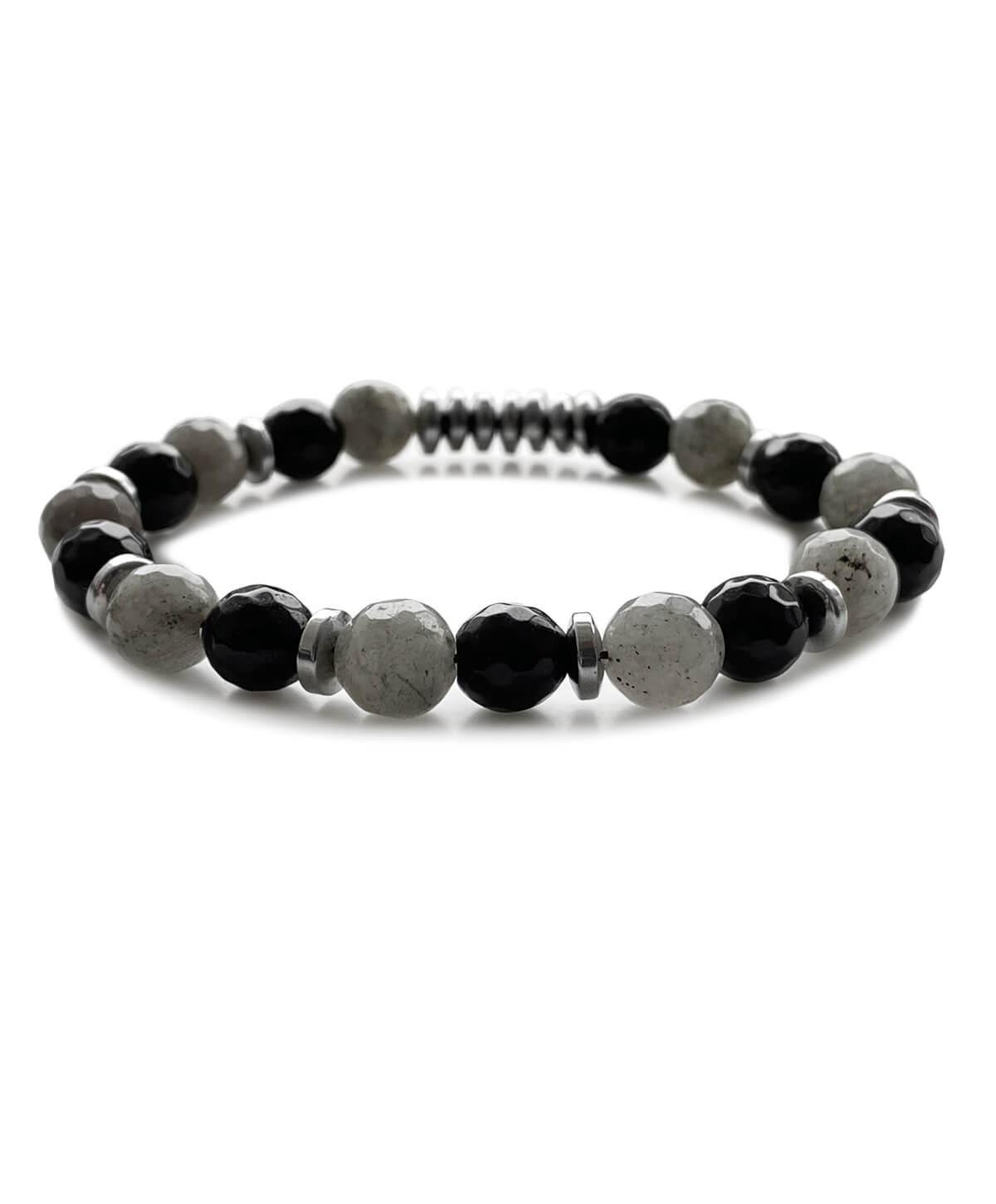 Onyx Labradorit Hematit Taşlı Doğal Taş Bileklik