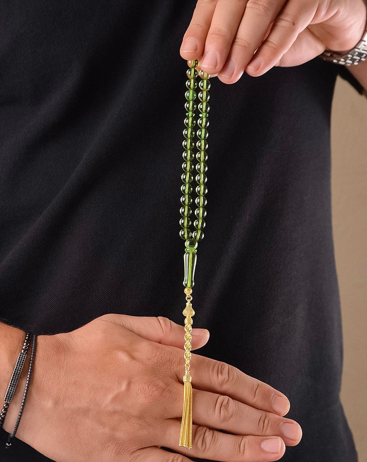 Özel Tasarım Karayip Damla Kehribar Tesbih