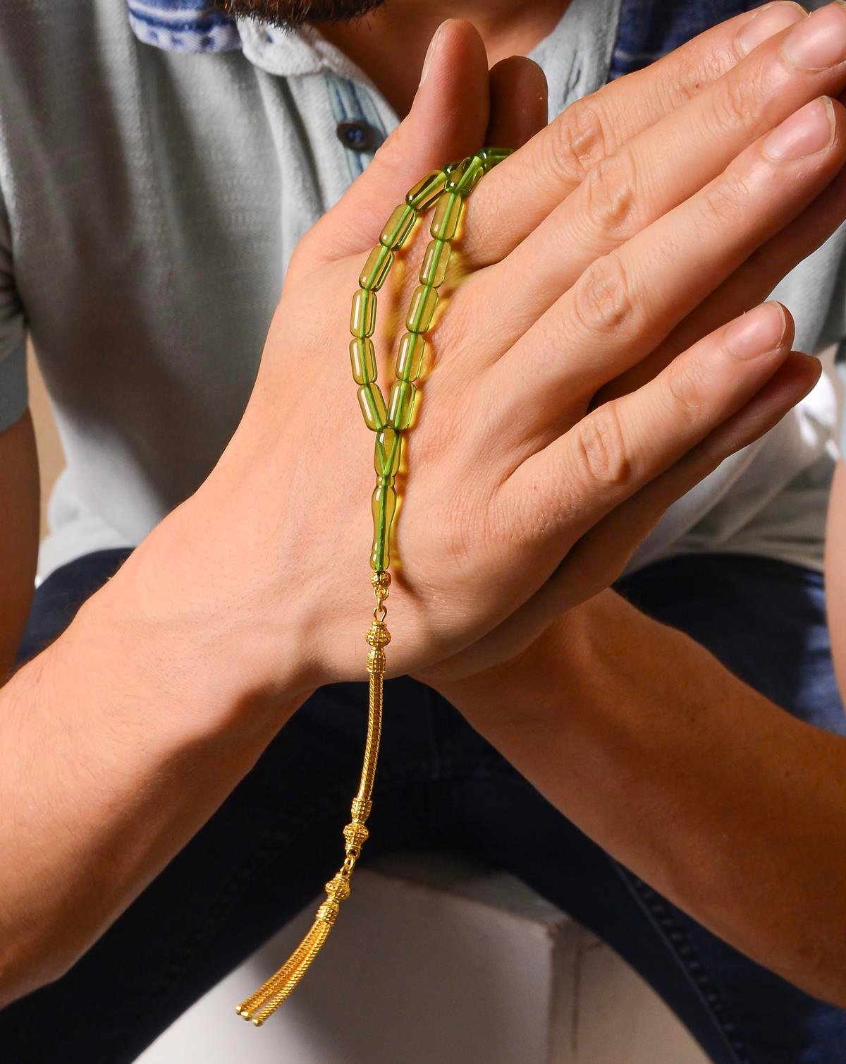 Özel Yapım Damla Karayip Kehribar Tesbih