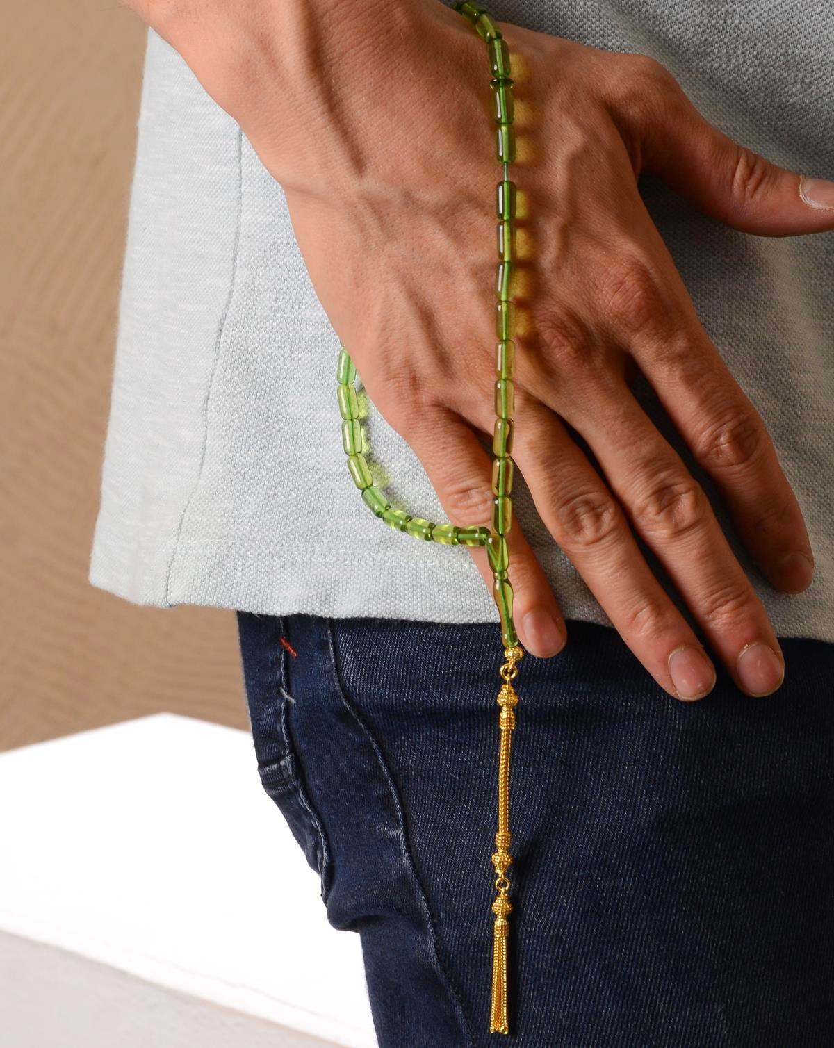 Özel Yapım Damla Karayip Kehribar Tesbih