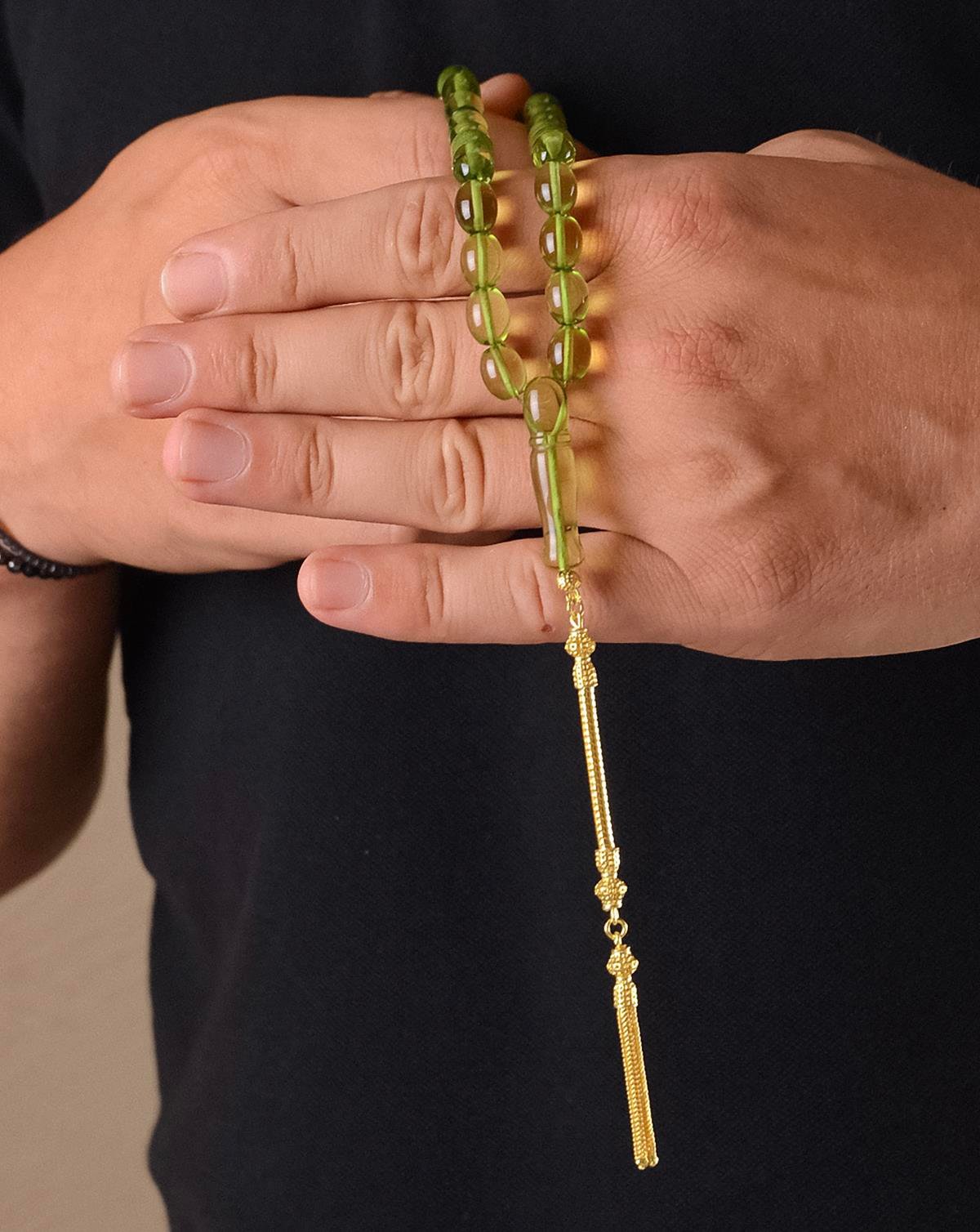 Özel Yapım Karayip Damla Kehribar Tesbih