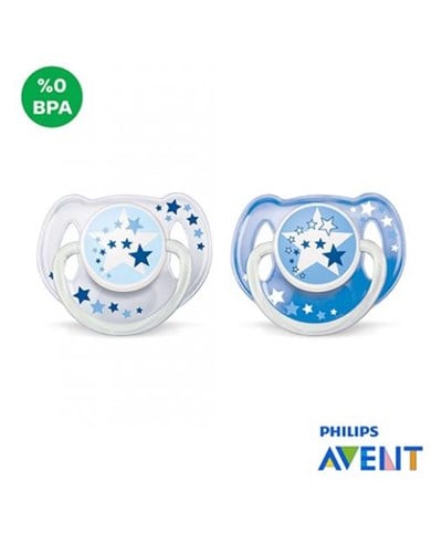 Philips Avent 0% BPA Yalanci Emzik 6-18 ay Karanlıkta Parlar 2'li
