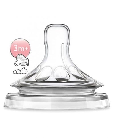 Philips Avent Natural Biberon Emziği, Akış Ayarlı, Y kesik, 3m+ 2'li
