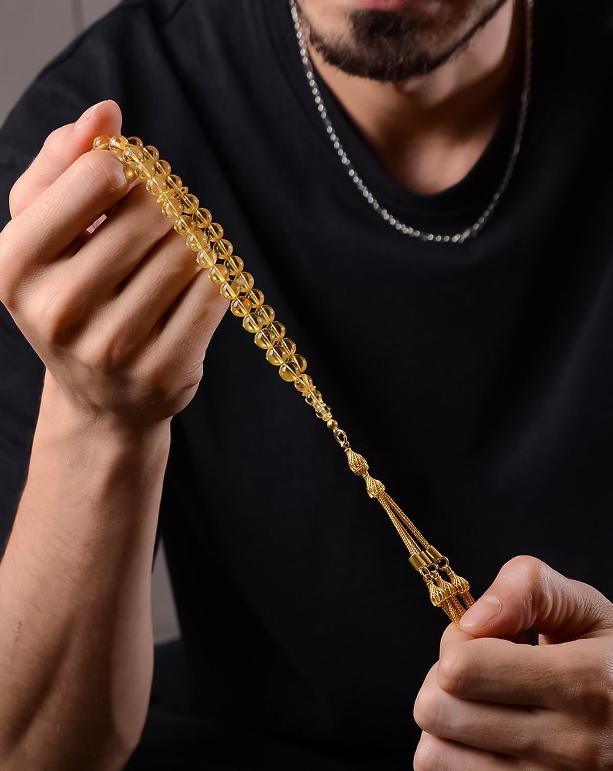Premium Damla Kehribar Tesbih