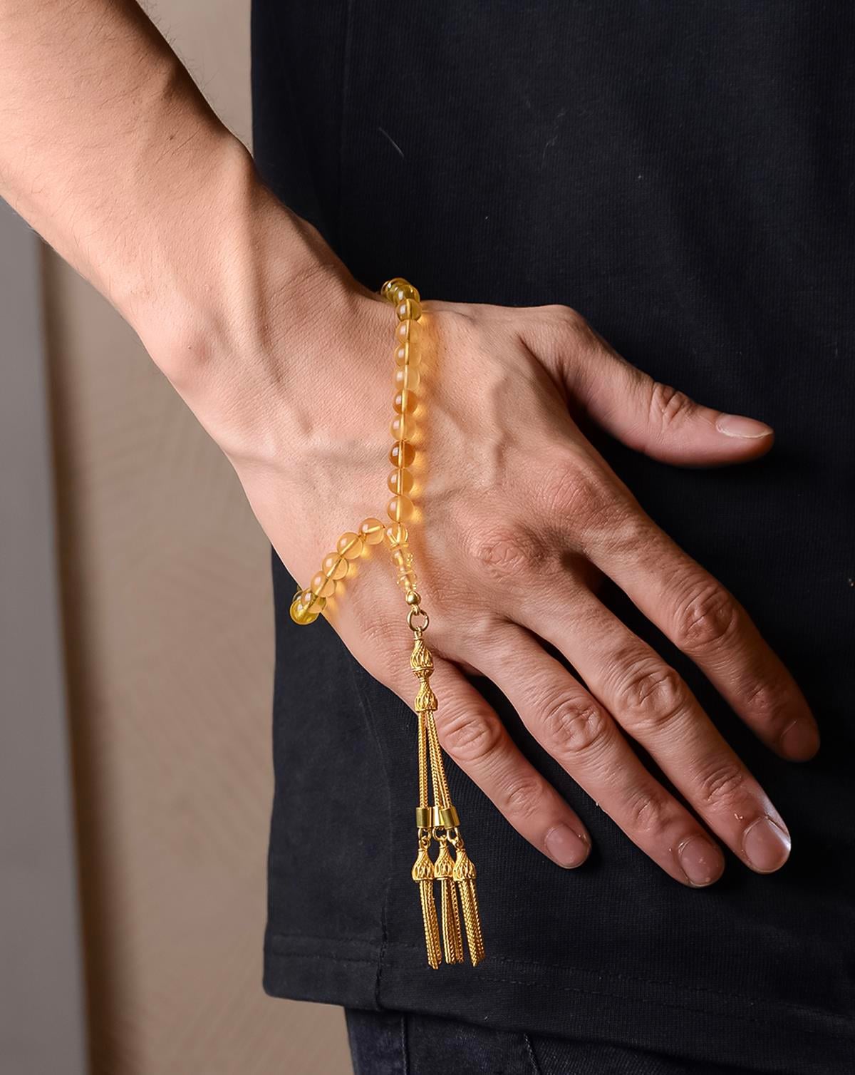 Premium Damla Kehribar Tesbih